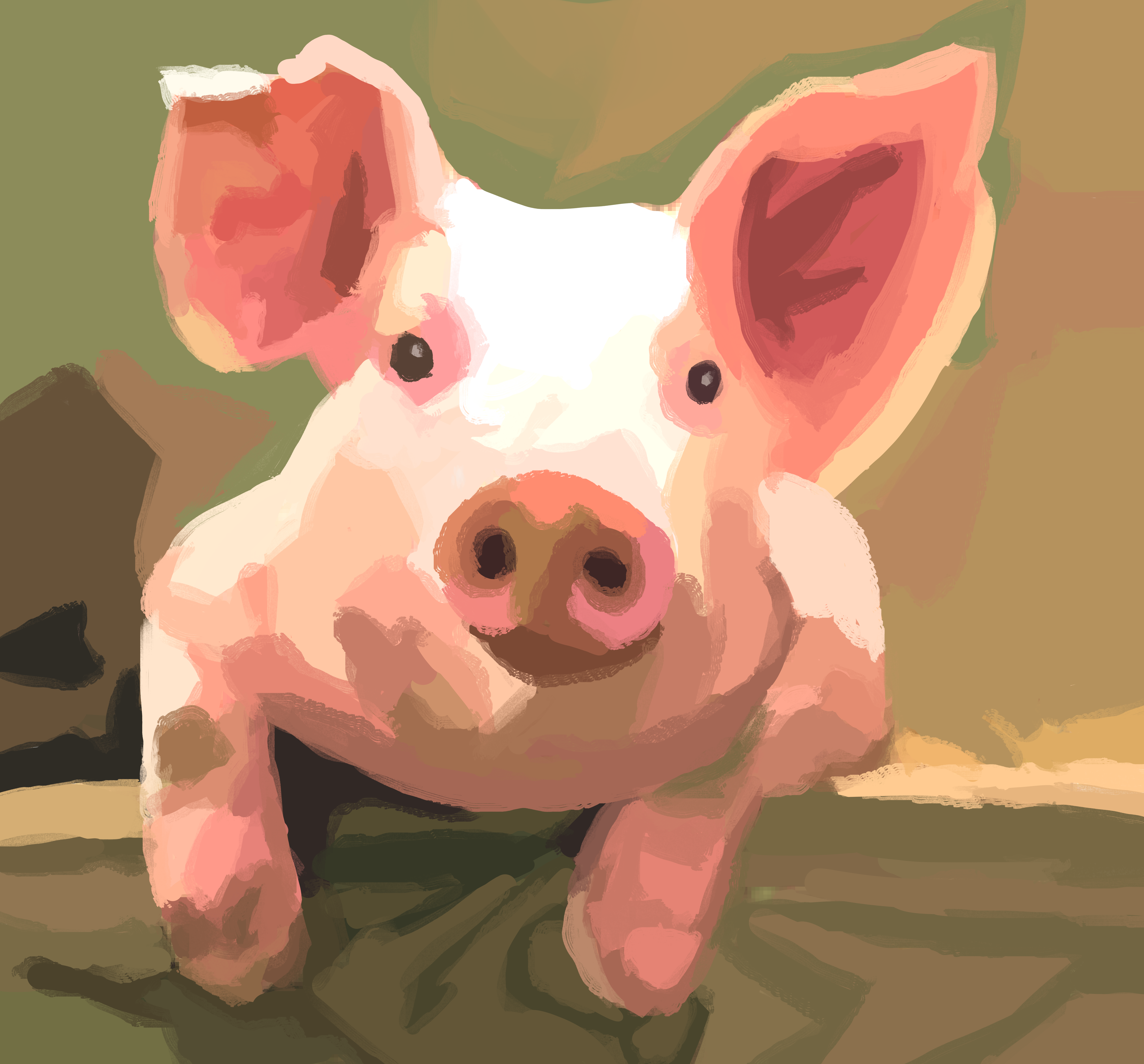 Pig drawing by my son
